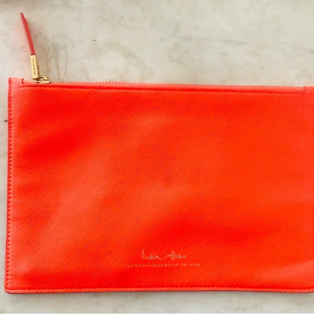 India Hicks Leather Clutch